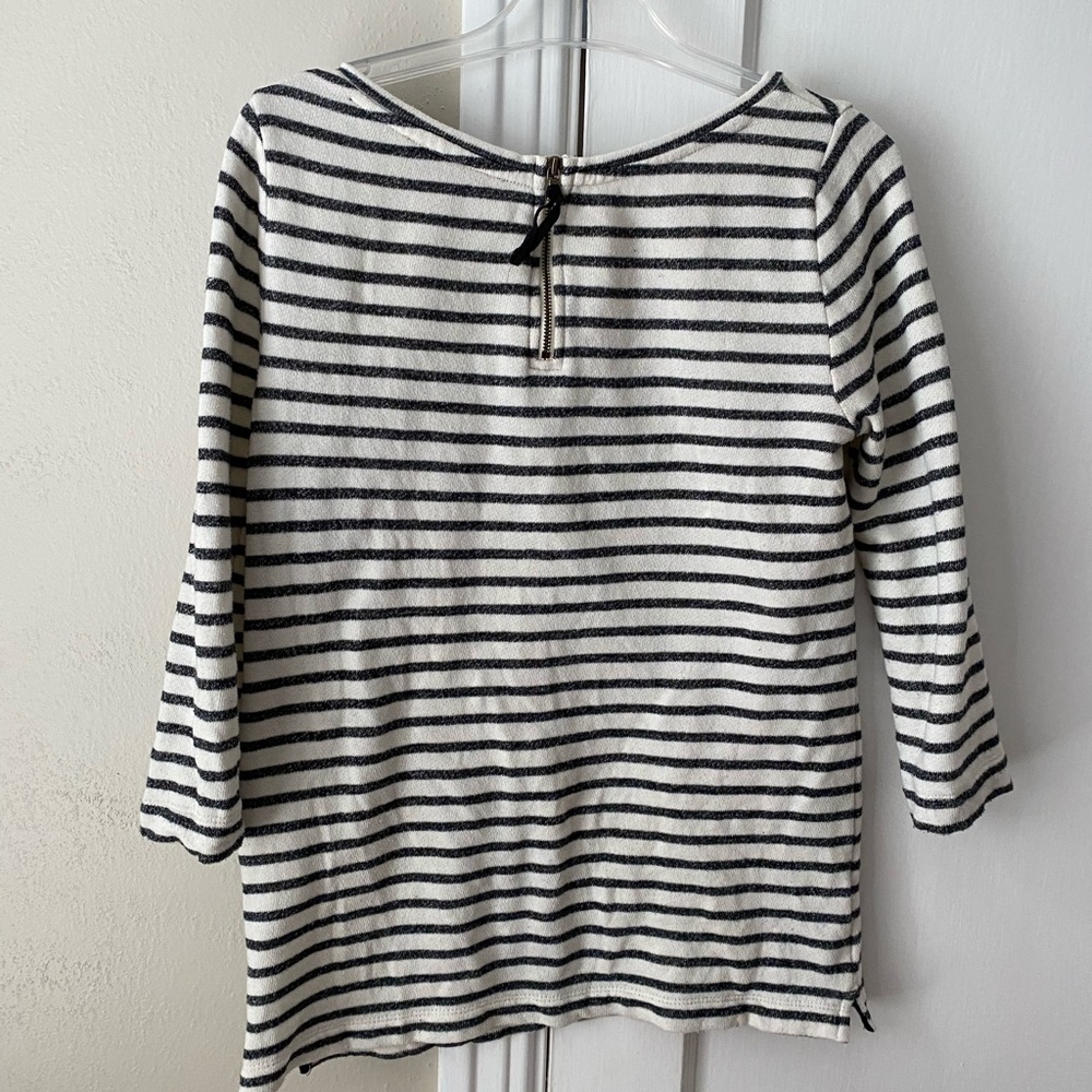 LOFT | Charcoal Striped Sweatshirt Tunic - Picture 4 of 4
